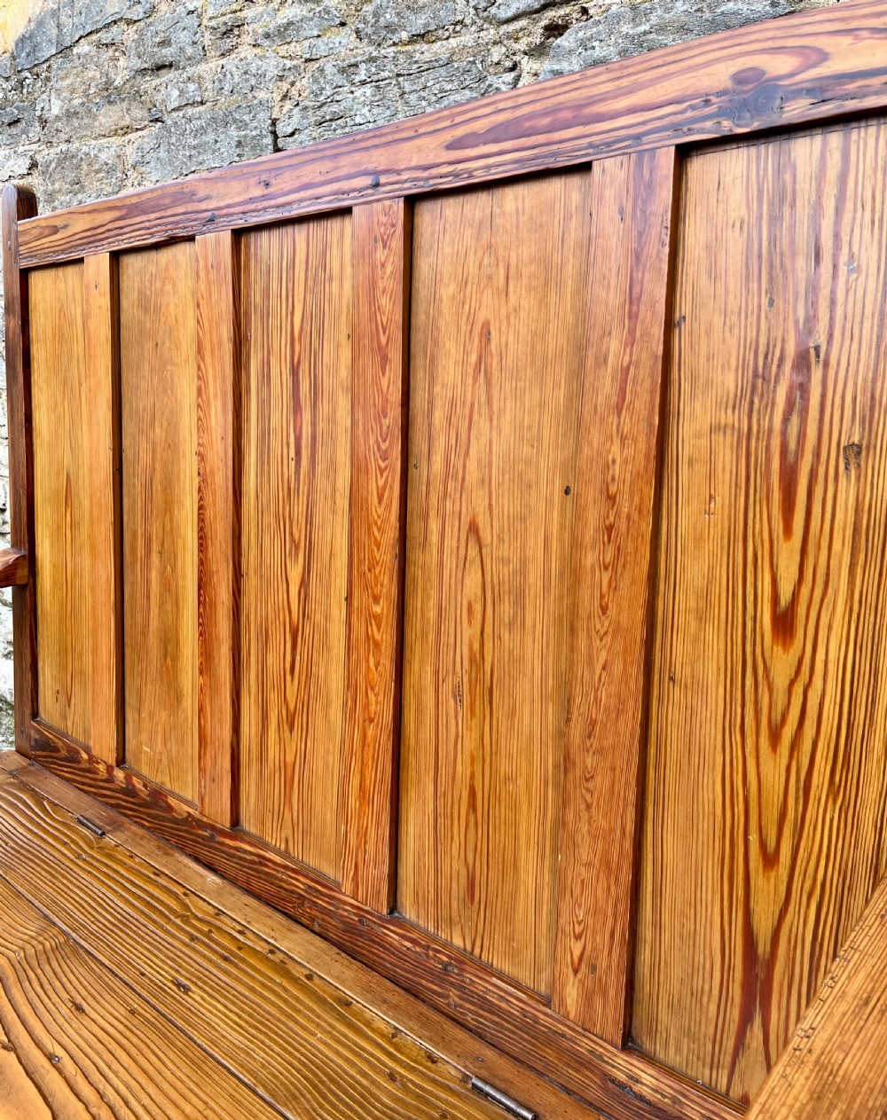 Antique Welsh Pine Box Settle View IV