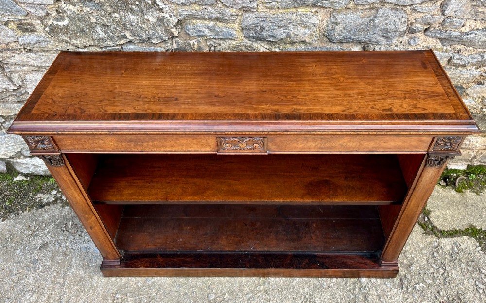 Victorian Rosewood Open Bookcase View II
