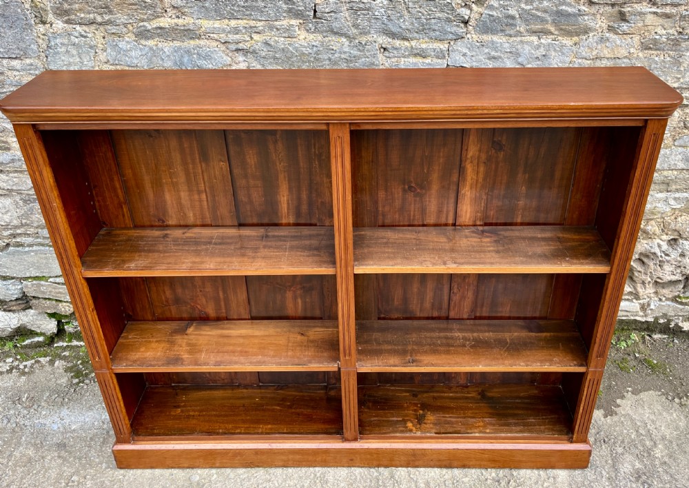 Large Edwardian Open Bookcase View II