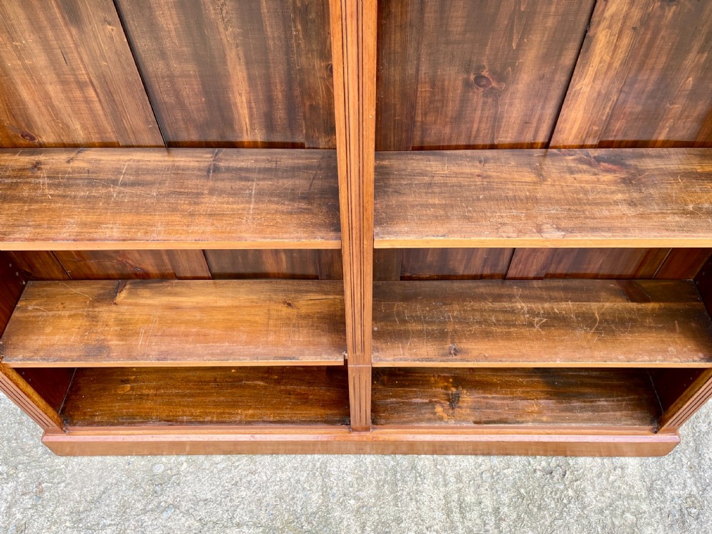 Large Edwardian Open Bookcase View IX
