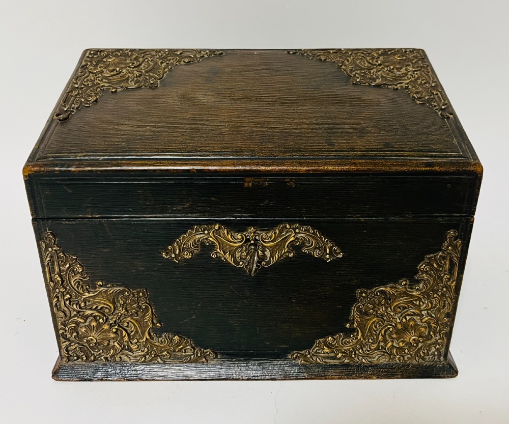 Antique Leather Stationery Box