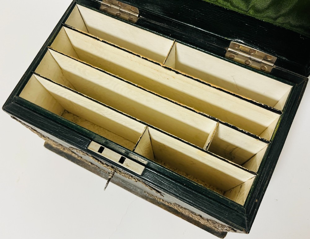 Antique Leather Stationery Box View III