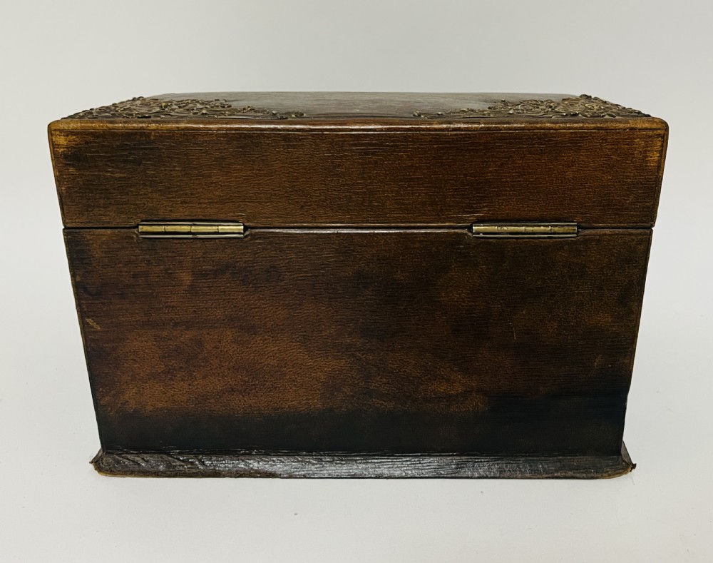 Antique Leather Stationery Box View IX