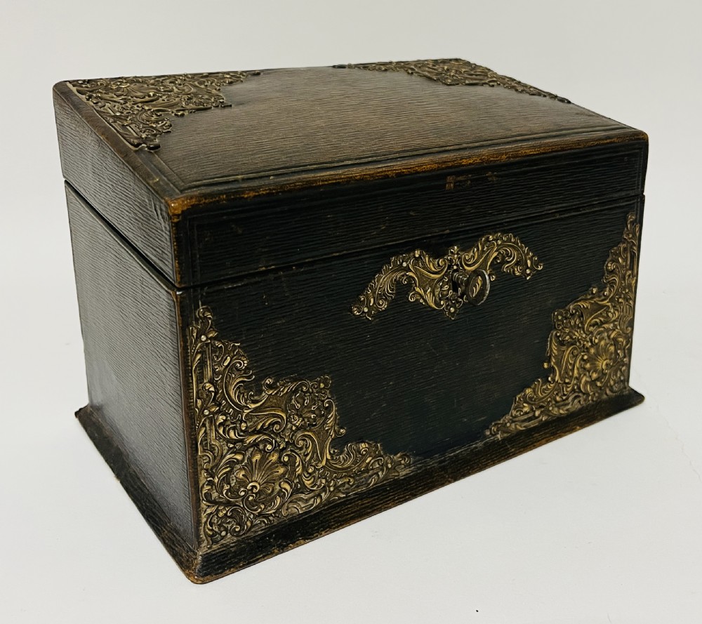 Antique Leather Stationery Box View XII
