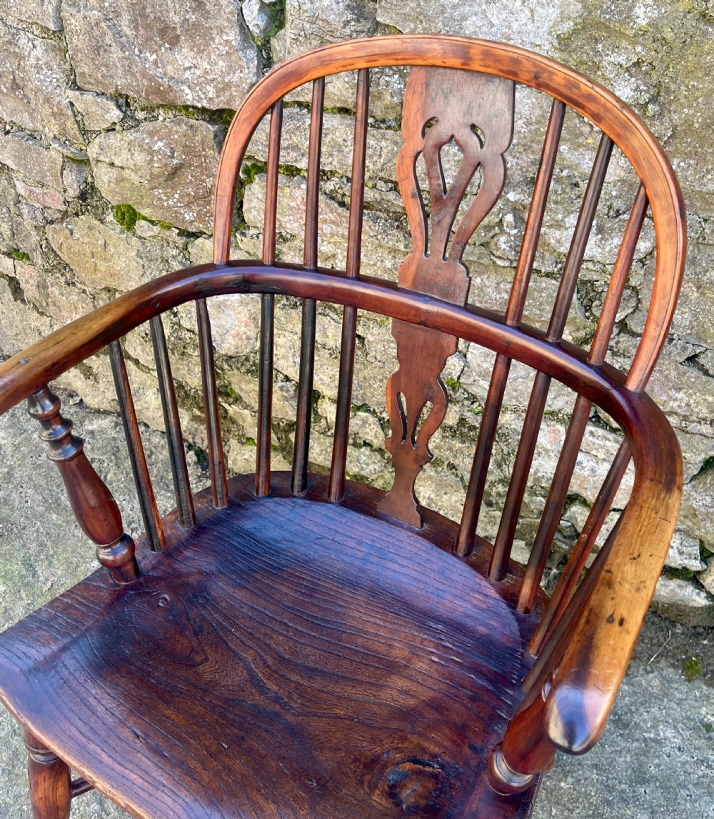 Antique Elm and Yew Wood Windsor Chair View III