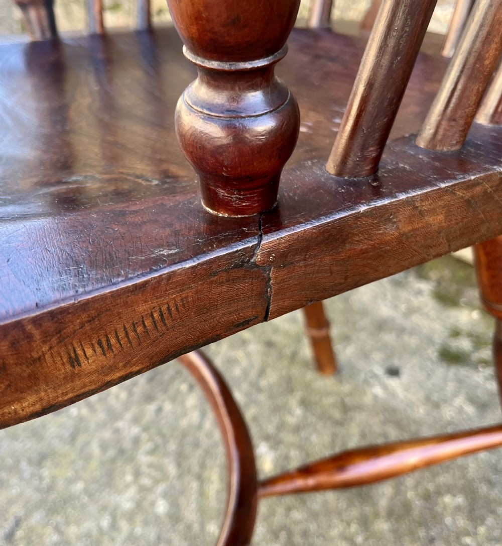 Antique Elm and Yew Wood Windsor Chair View XIII
