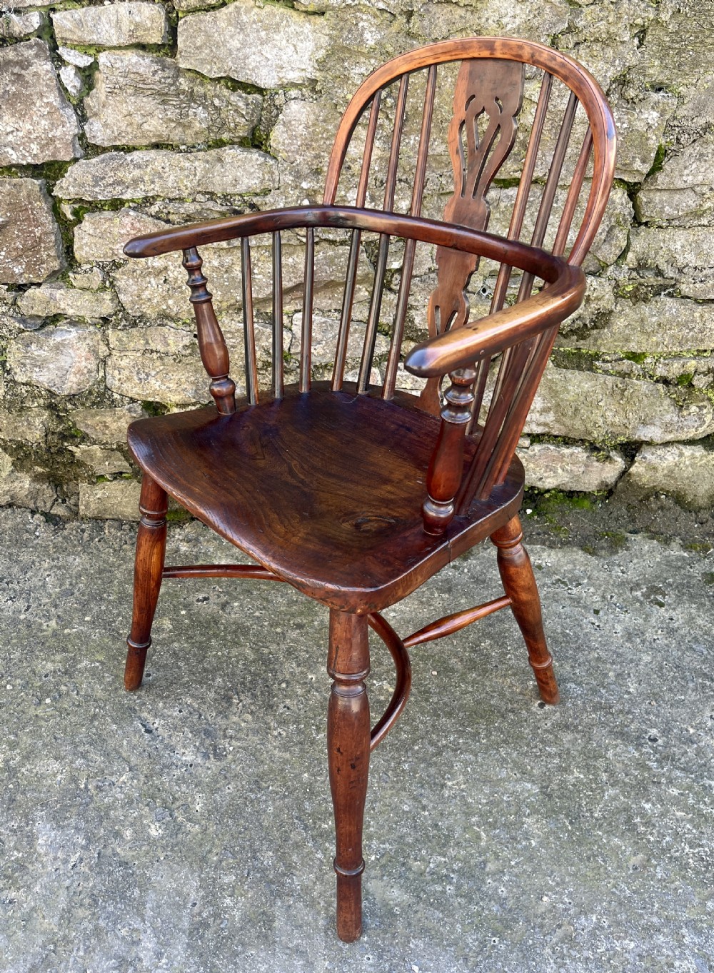 Antique Elm and Yew Wood Windsor Chair View XIV