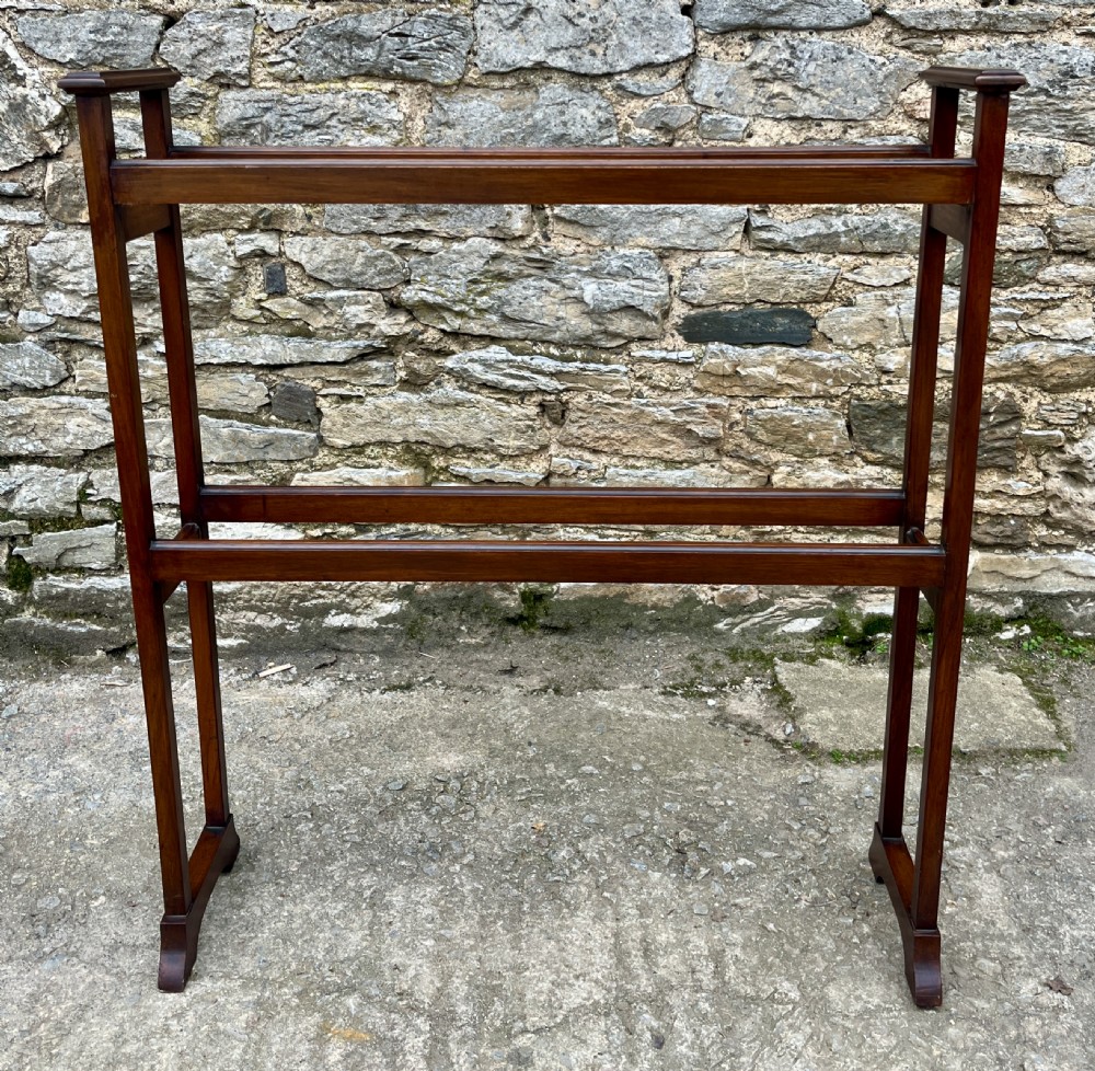 Large Edwardian Mahogany Towel Rail
 View II