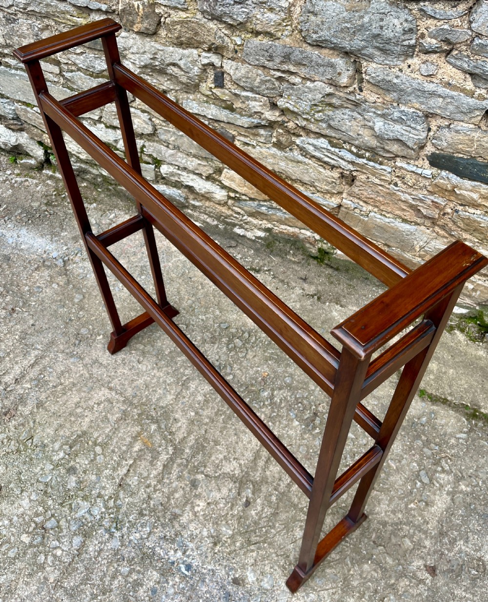 Large Edwardian Mahogany Towel Rail
 View VII