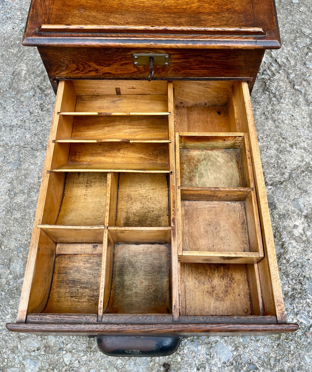 Antique Oak Shop Till View VI