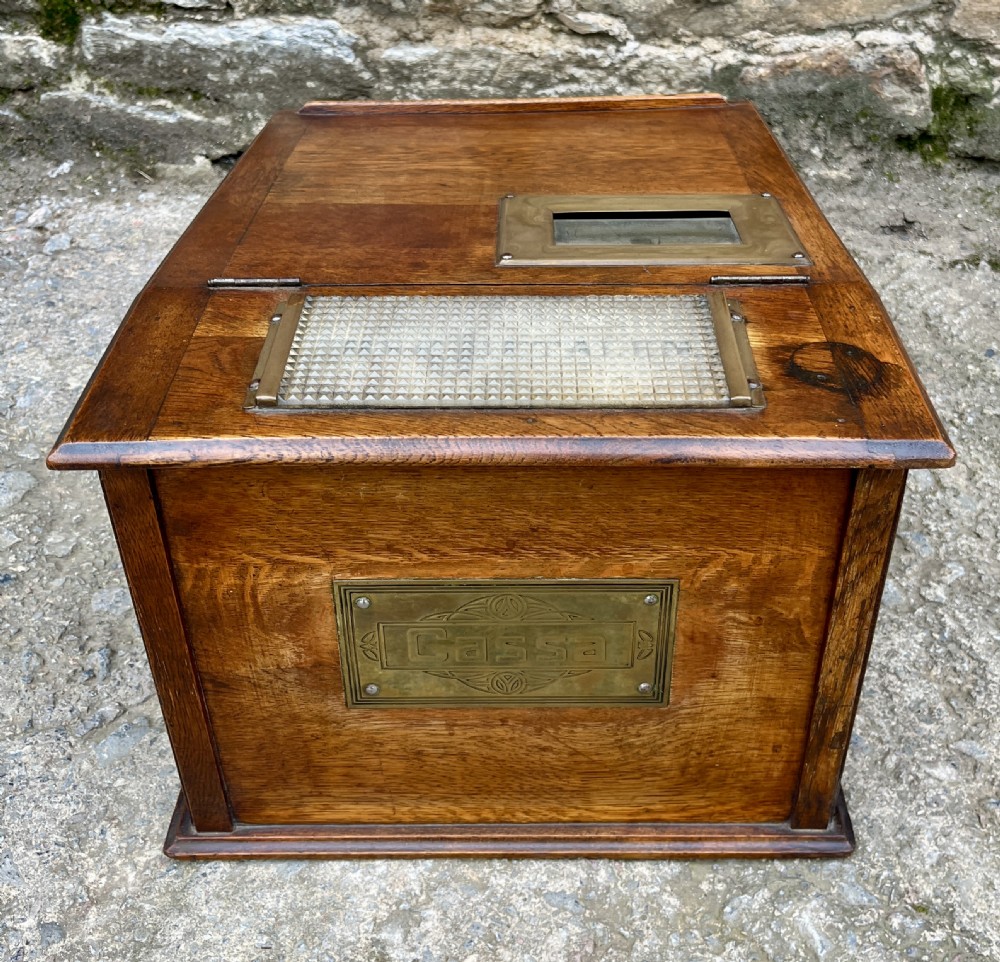 Antique Oak Shop Till View XI