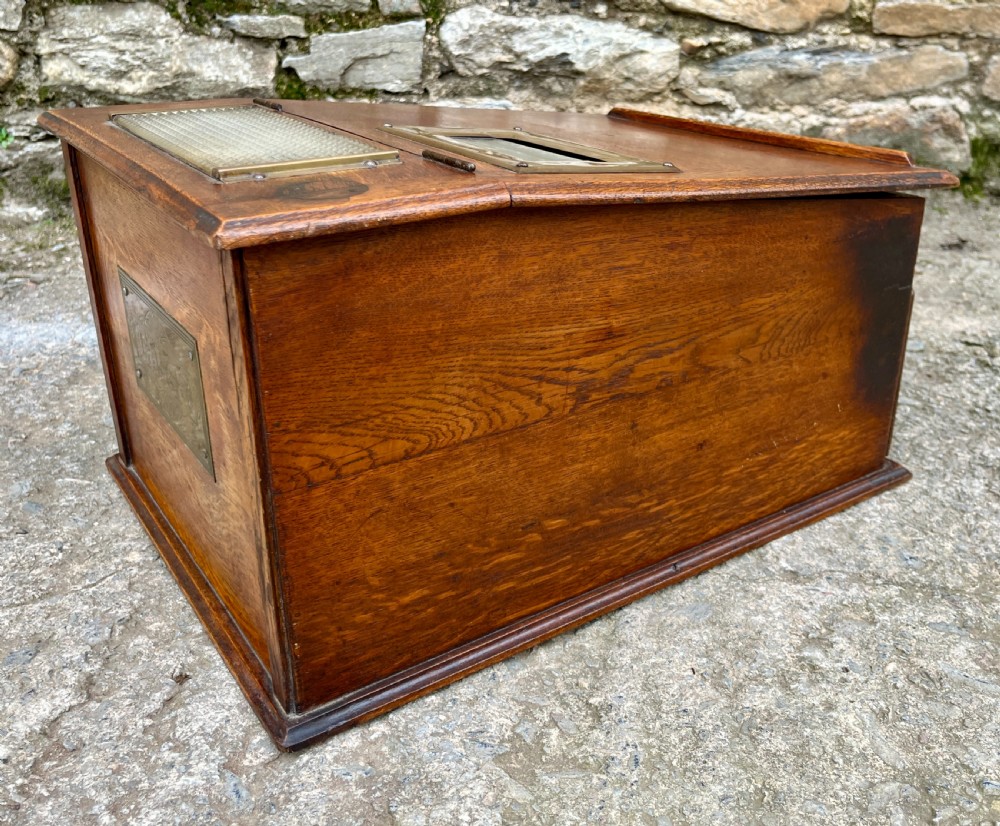 Antique Oak Shop Till View XIV