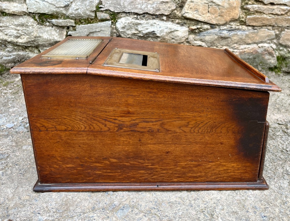 Antique Oak Shop Till View XV