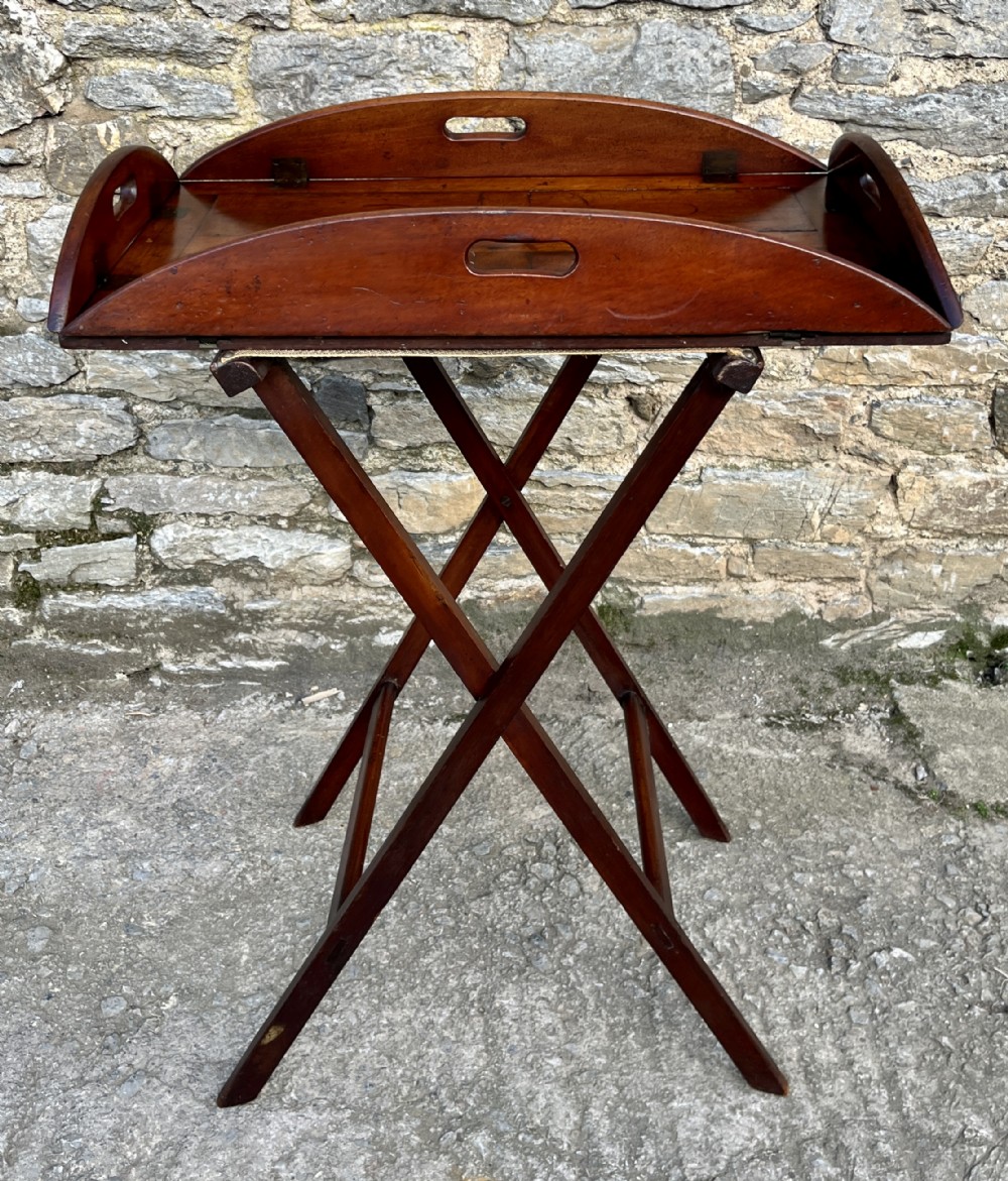 Georgian Mahogany Folding Butlers Tray