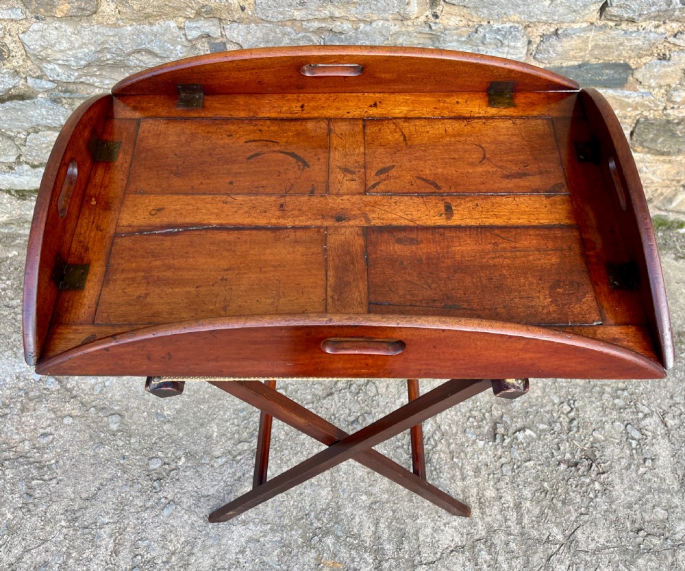 Georgian Mahogany Folding Butlers Tray View II