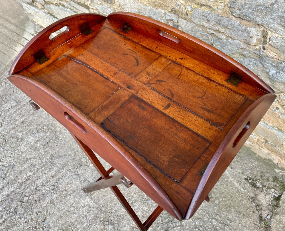 Georgian Mahogany Folding Butlers Tray View III
