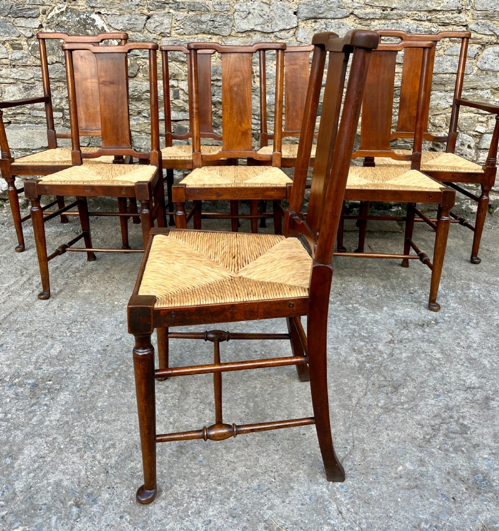Set of 8 Arts and Crafts Dining Chairs View V