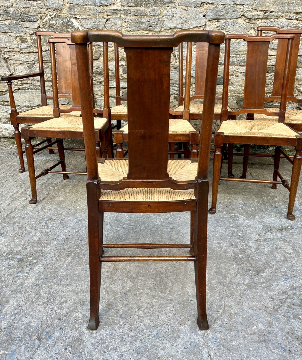 Set of 8 Arts and Crafts Dining Chairs View XIV