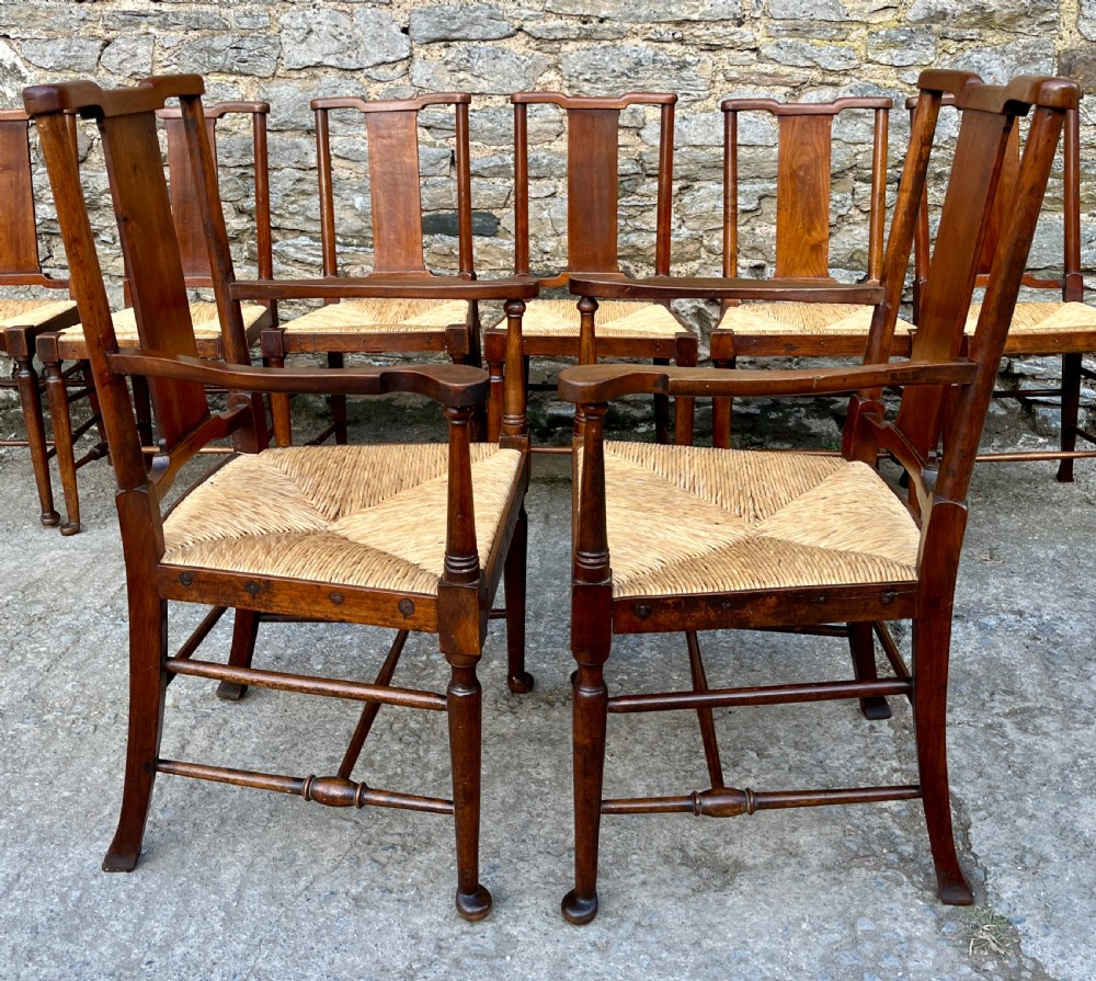 Set of 8 Arts and Crafts Dining Chairs View XVI