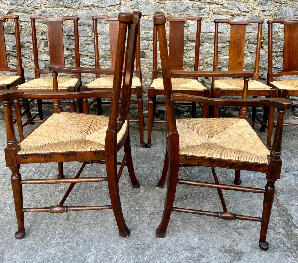 Set of 8 Arts and Crafts Dining Chairs View XVIII