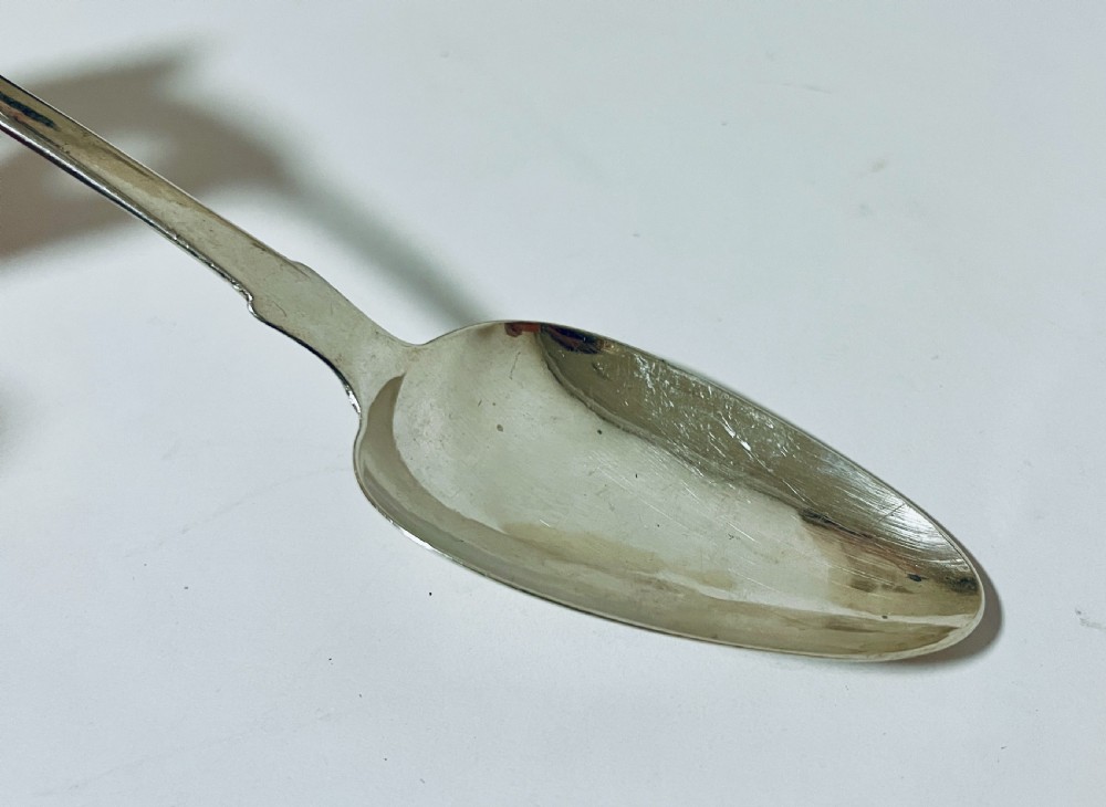 Georgian Exeter Silver Serving Spoon View VIII