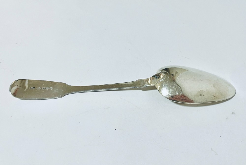 Georgian Exeter Silver Serving Spoon View X