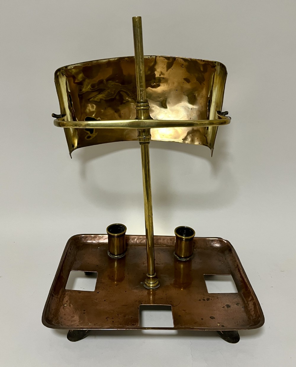 Georgian Brass and Copper Candle Reading Lamp
