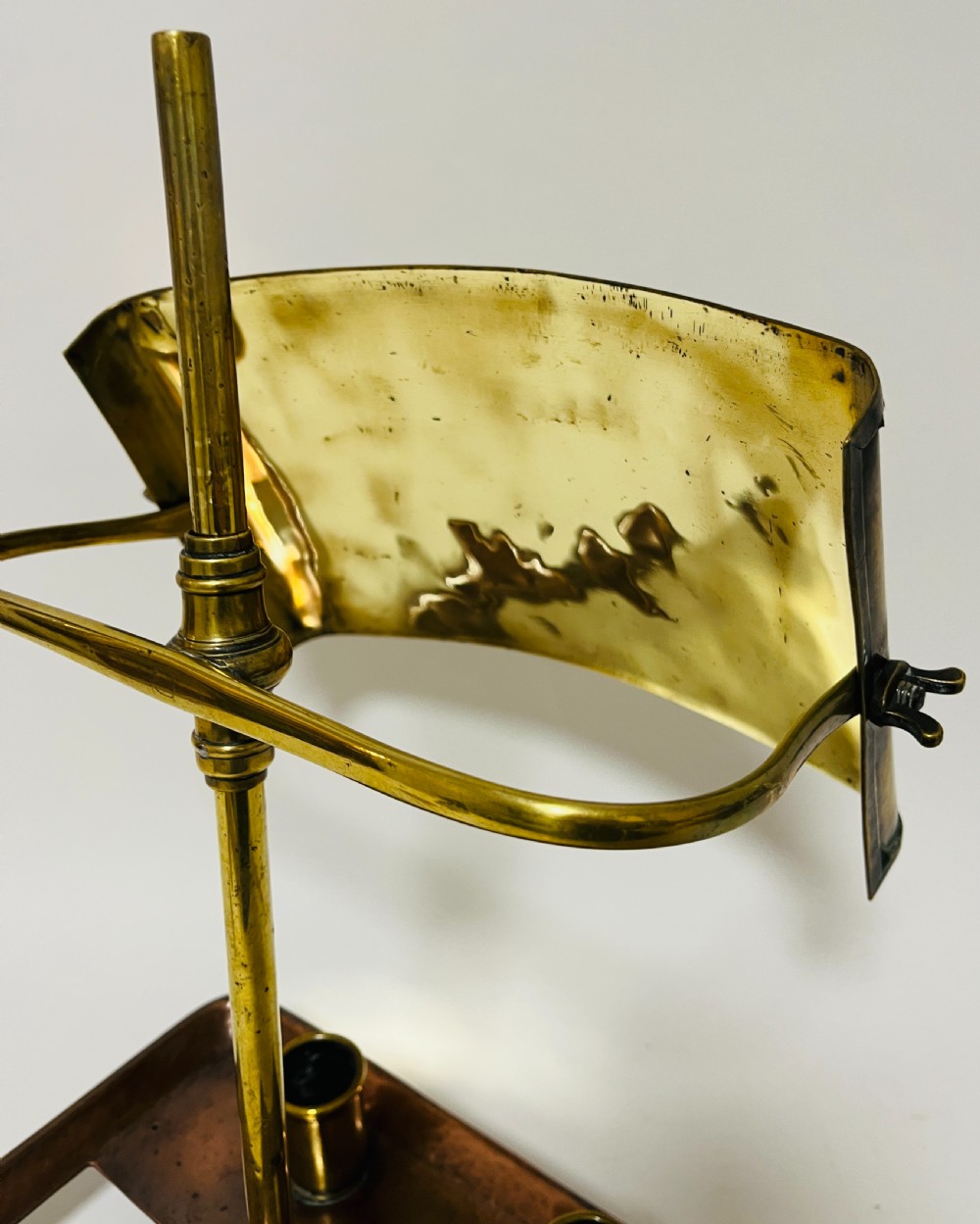 Georgian Brass and Copper Candle Reading Lamp View VI