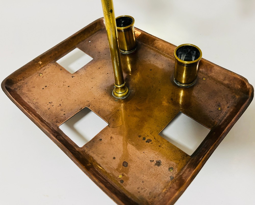 Georgian Brass and Copper Candle Reading Lamp View VII