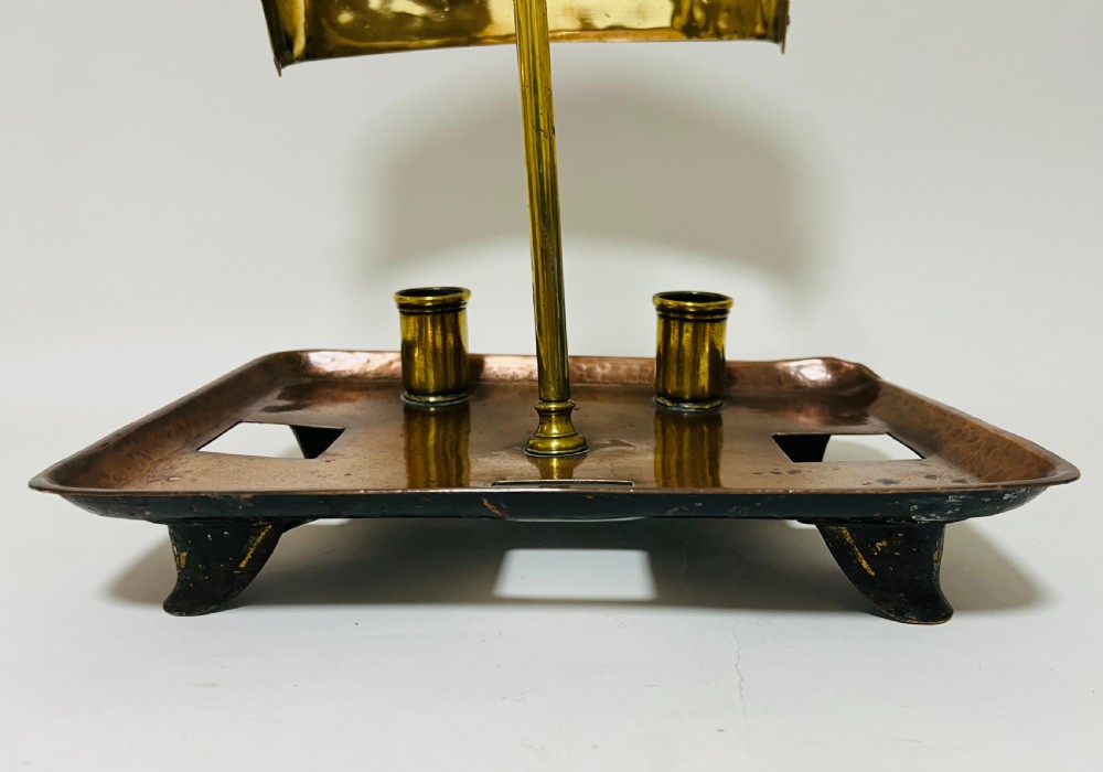 Georgian Brass and Copper Candle Reading Lamp View X