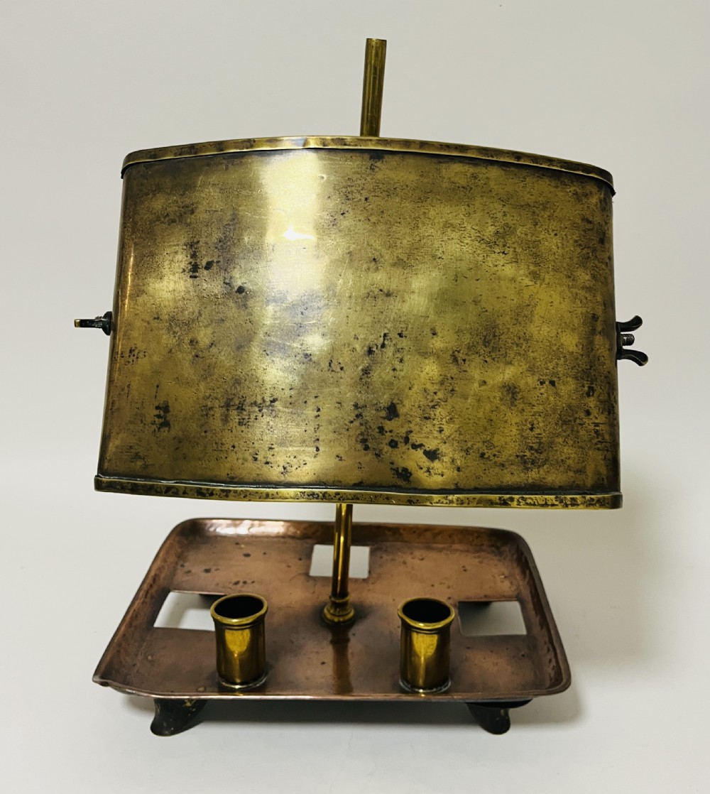 Georgian Brass and Copper Candle Reading Lamp View XV