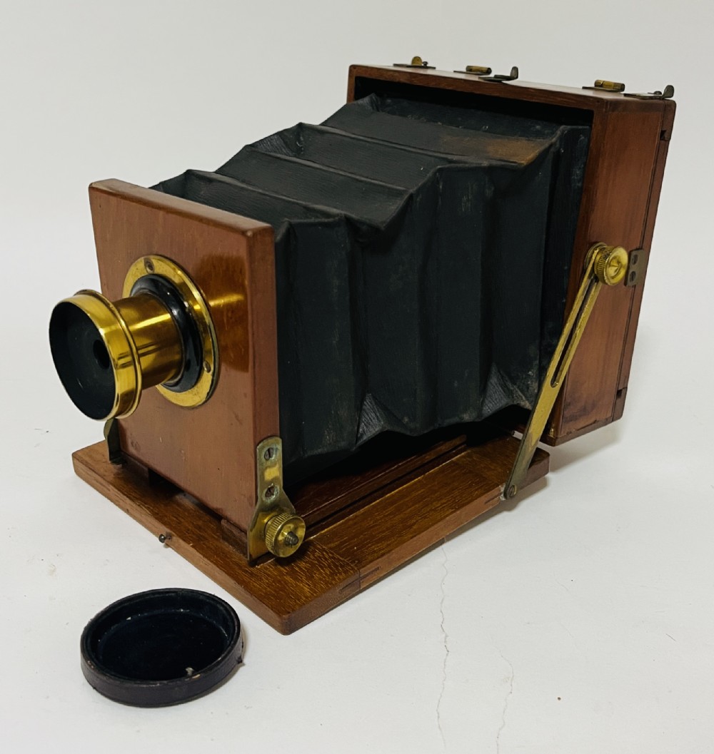 Antique Quarter Plate Mahogany Field Camera