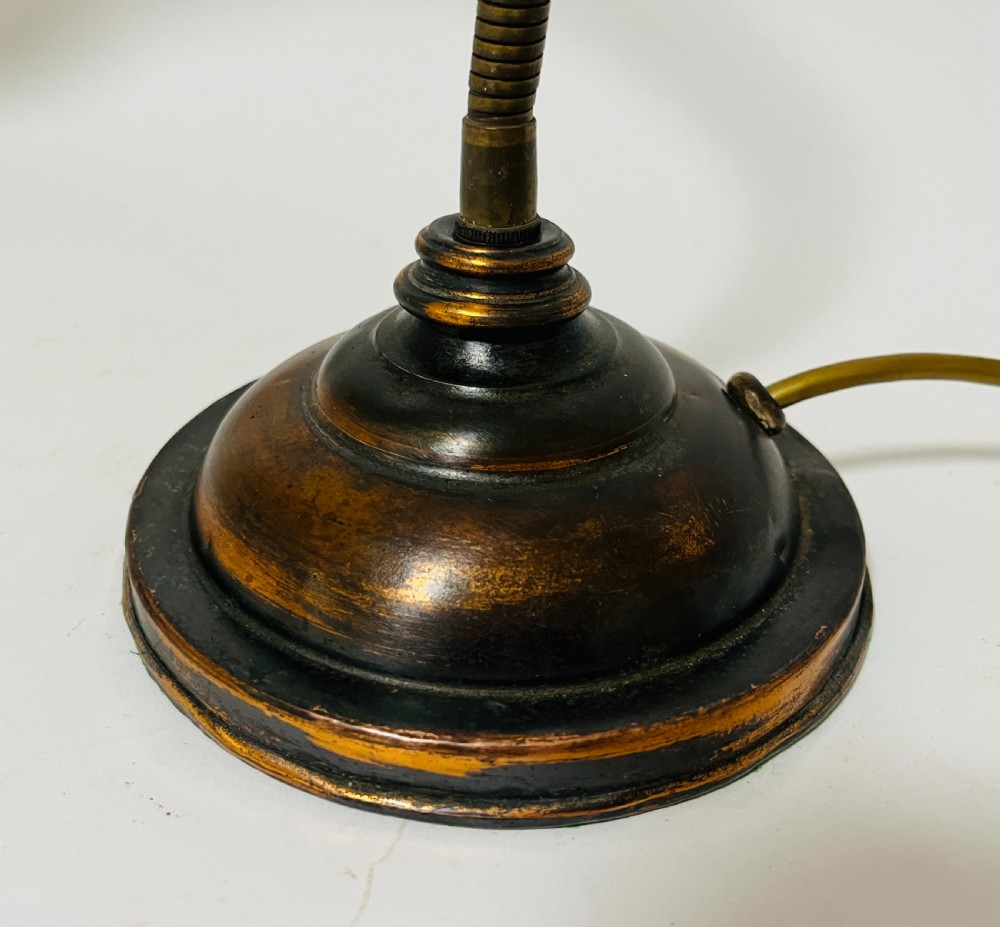 Antique Industrial Shell Desk Lamp View V