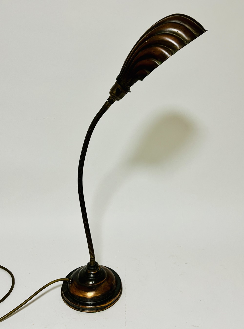 Antique Industrial Shell Desk Lamp View VII