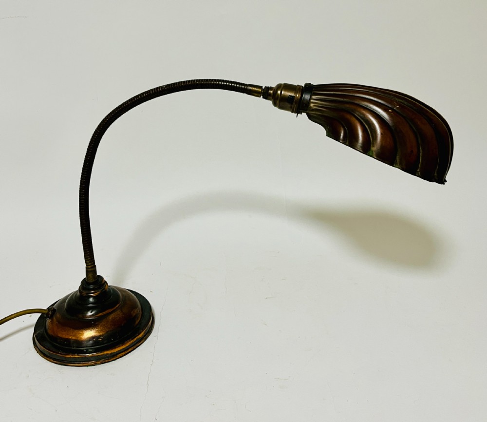 Antique Industrial Shell Desk Lamp View VIII