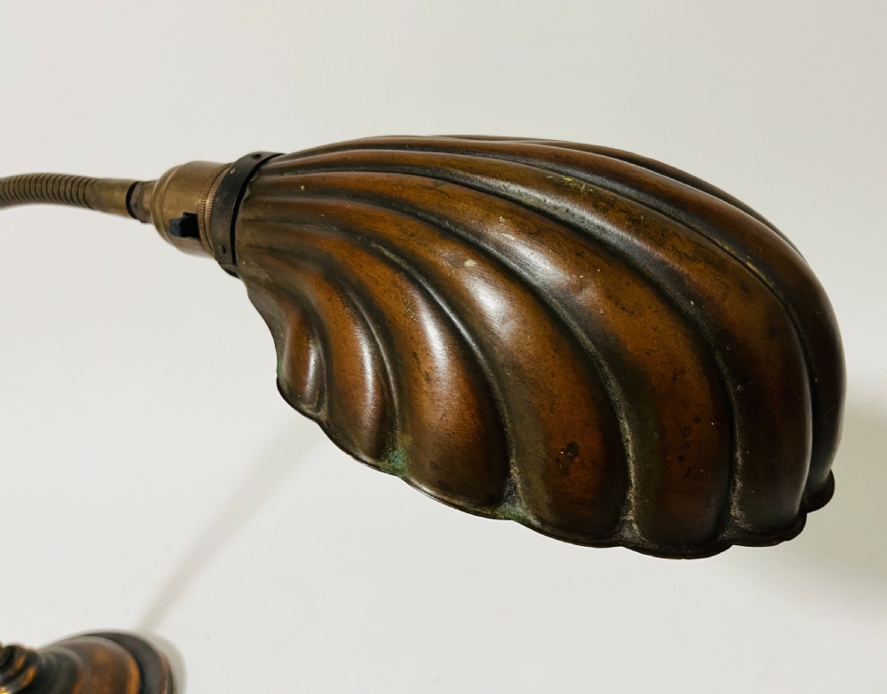 Antique Industrial Shell Desk Lamp View X