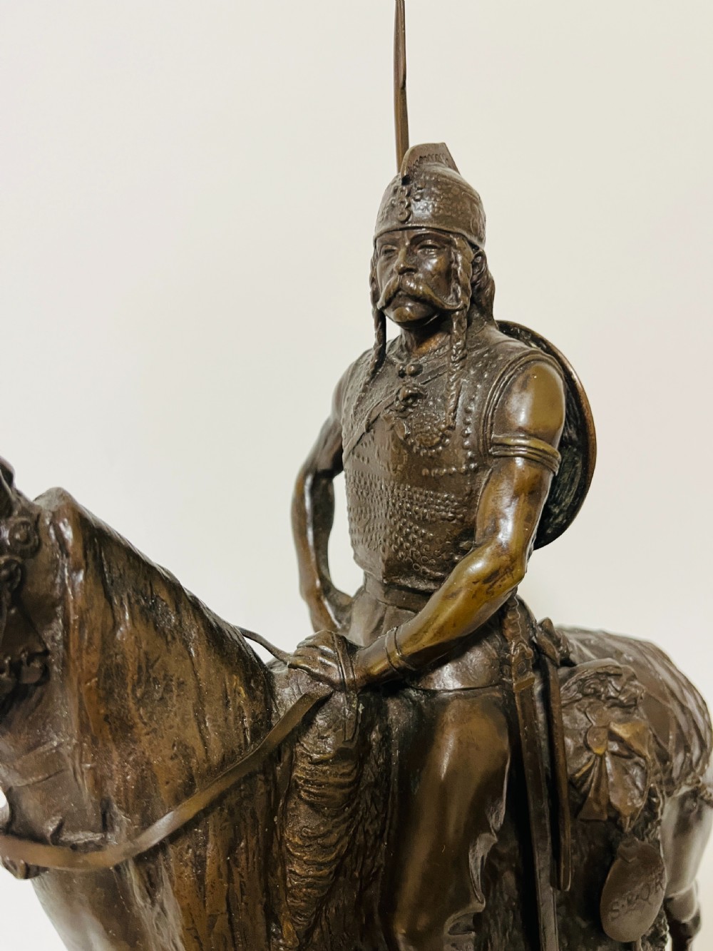 Gaulish Chief Bronze after Emmanuel Fremiet View XI
