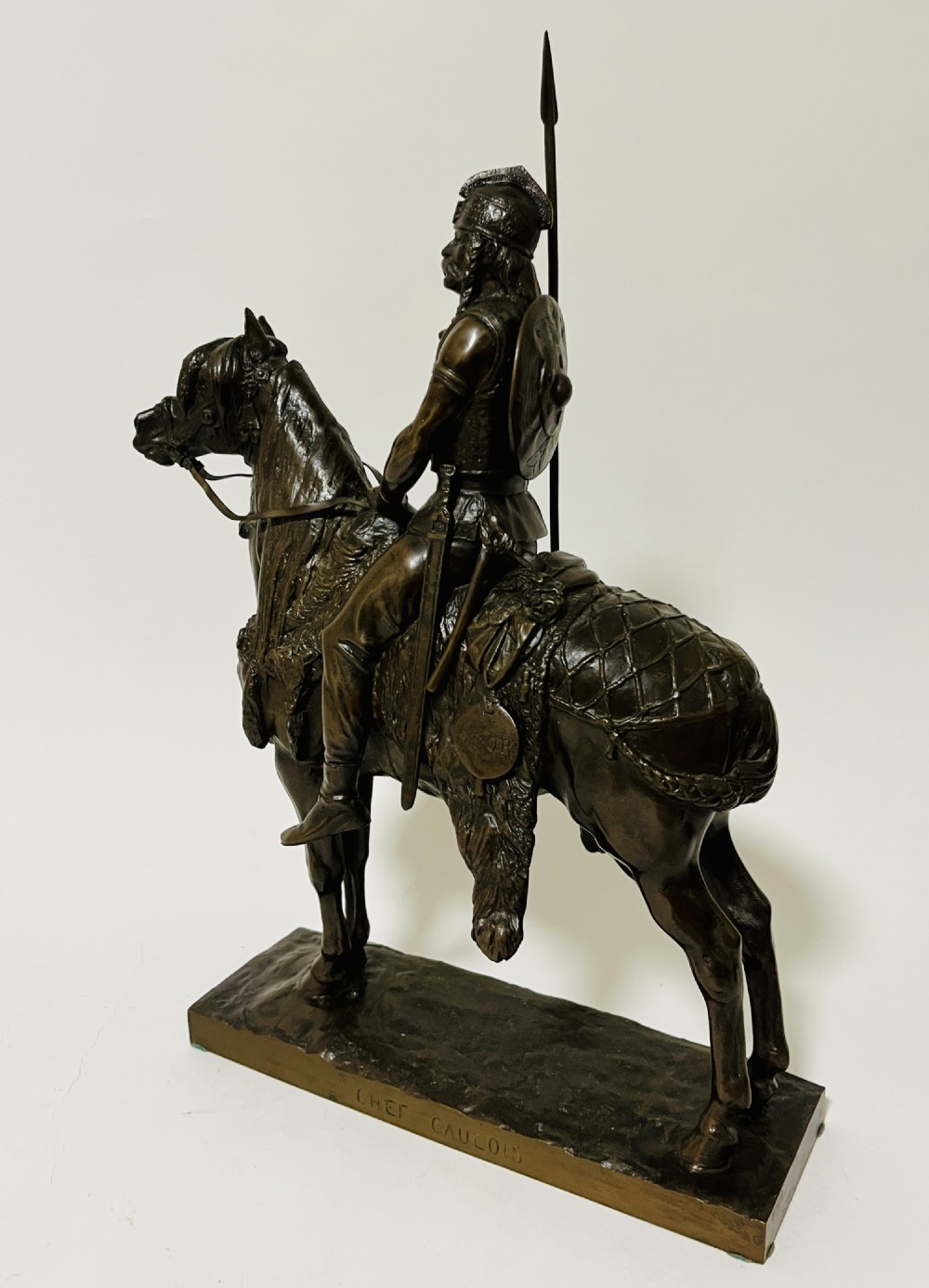 Gaulish Chief Bronze after Emmanuel Fremiet View XIII