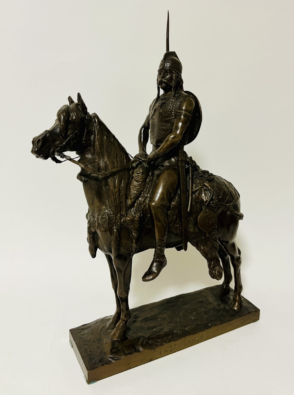 Gaulish Chief Bronze after Emmanuel Fremiet View XIV