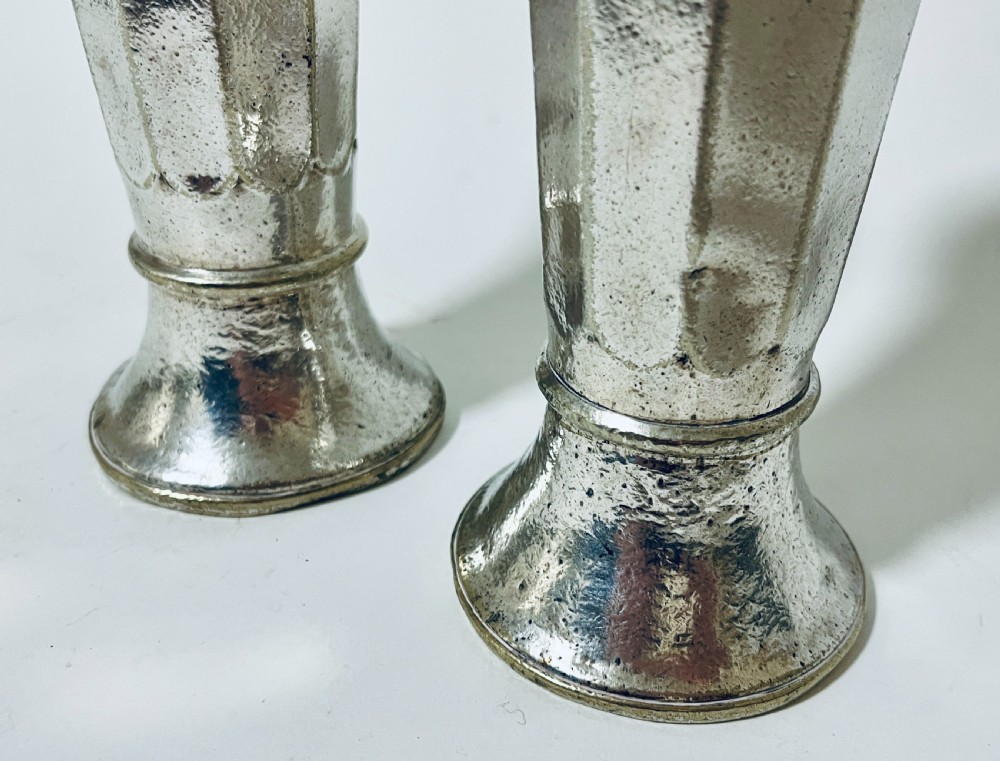 Pair of Silver Plated Ships Vases View VIII