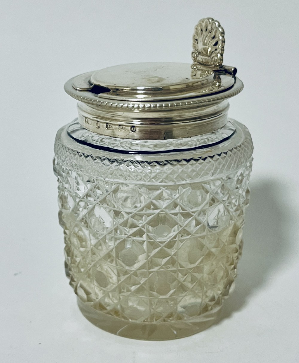 Victorian Silver Topped Marmalade Pot