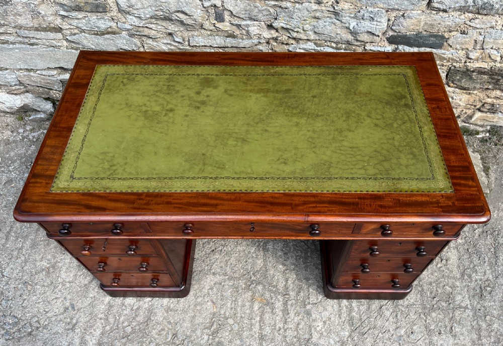 Victorian Mahogany Pedestal Desk View III