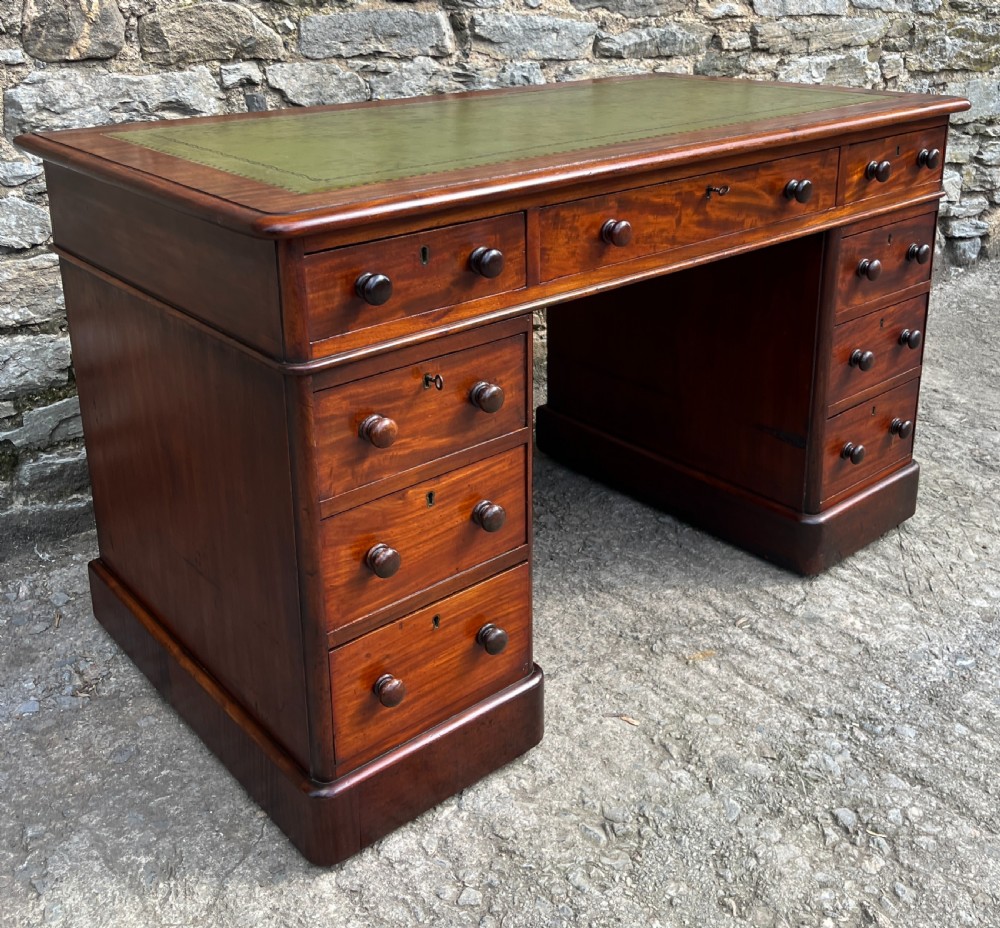Victorian Mahogany Pedestal Desk View V
