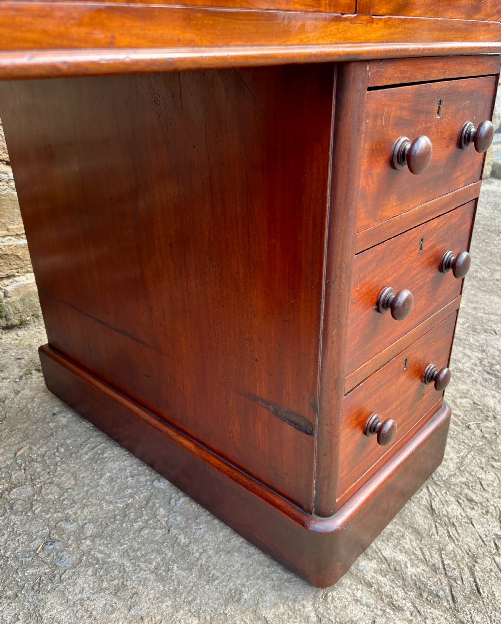 Victorian Mahogany Pedestal Desk View VIII