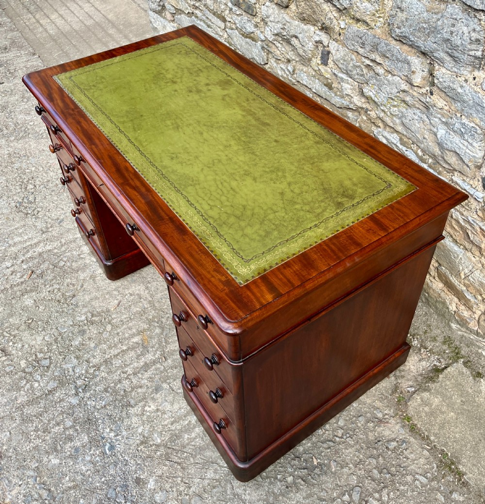 Victorian Mahogany Pedestal Desk View IX