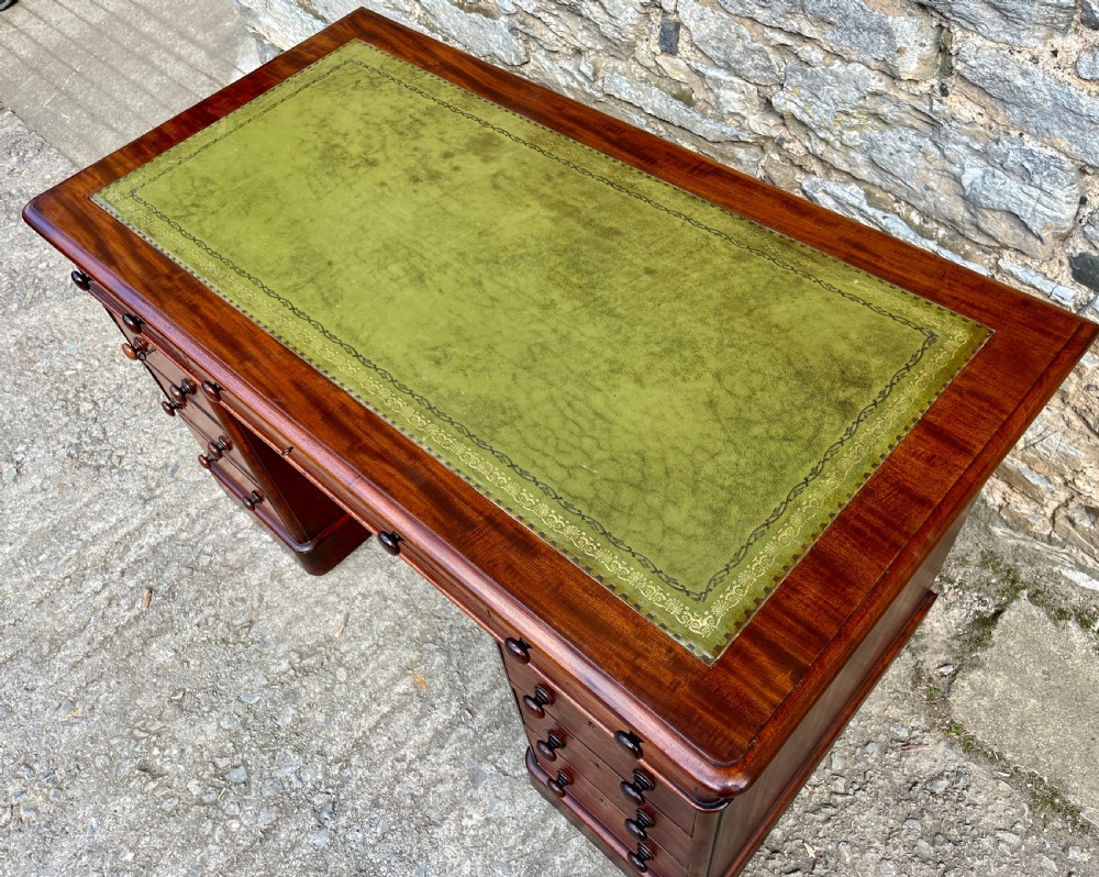 Victorian Mahogany Pedestal Desk View X