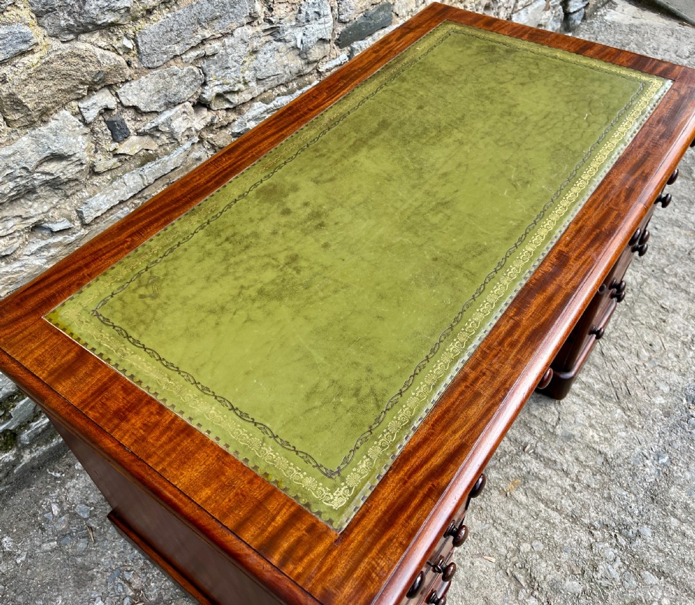 Victorian Mahogany Pedestal Desk View XI
