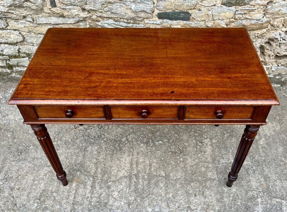Regency Mahogany Three Drawer Writing Table View II