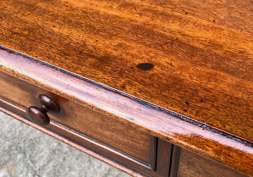 Regency Mahogany Three Drawer Writing Table View VI
