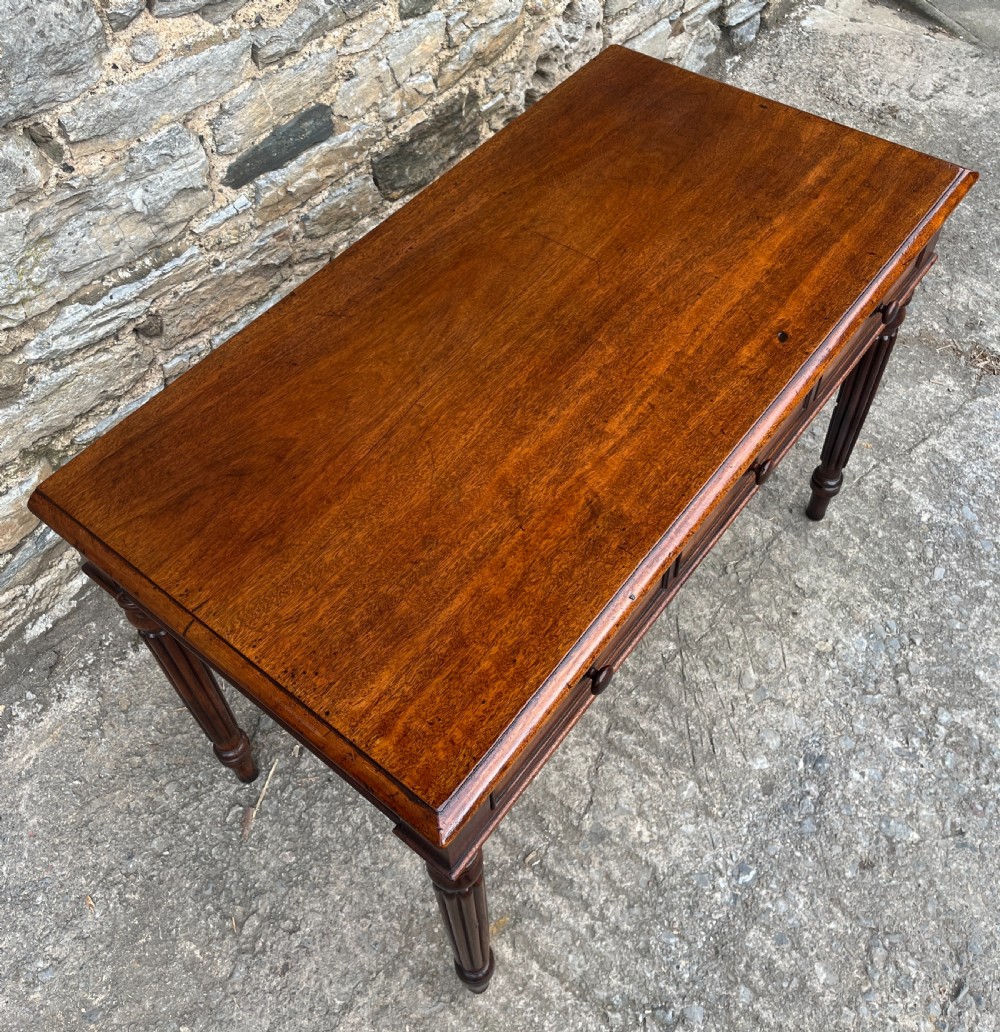 Regency Mahogany Three Drawer Writing Table View IX